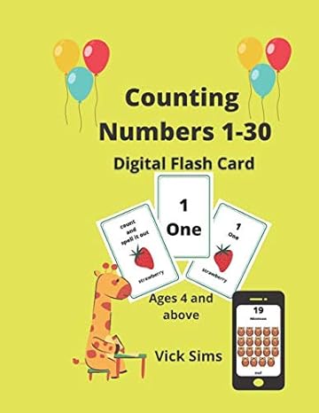 counting numbers 0 30 digital flash cards with words and pictures for ages 4 to 6 preschool pre kindergarten