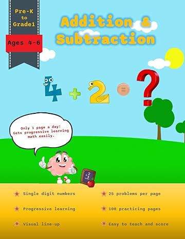 addition and subtraction workbook for pre k to grade1 single digit math practice 100 days of timed tests 100