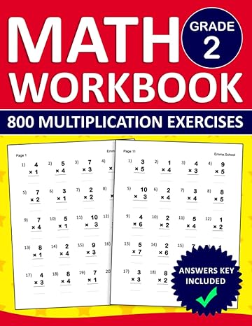 math workbook for grade 2 multiplication exercises with answers key multiplication workbook for grade 2