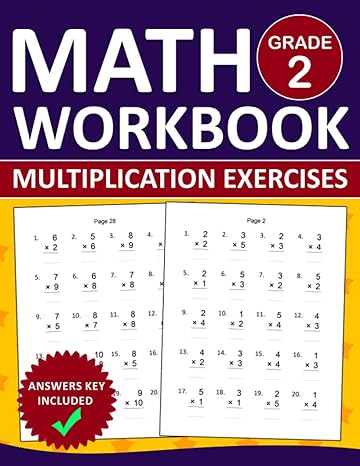 math workbook for grade 2 multiplication exercises with answers key second grade math workbook with