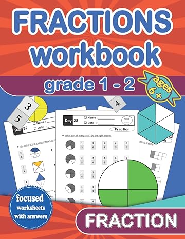 fraction workbook grade 1 2 fraction practice book for shaps with a variety of interactive exercises math