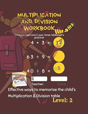 multiplication and division workbook success with multiplication and division grade 3 4 math drills digits 1