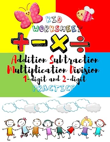 kid worksheet addition subtraction multiplication and division 1 digit and 2 digit practice suitable for