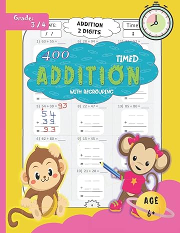 addition with regrouping 400 operations double digit addition 3 digit addition 4 digit addition timed