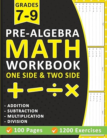 pre algebra workbook for grade 7 8 9 pre algebra practice workbook for 7th 8th grade and 9th grade pre