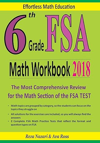 6th grade fsa math workbook 2018 the most comprehensive review for the math section of the fsa test workbook