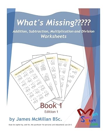 whats missing addition subtraction multiplication and division book 1 grades 2nd edition james mcmillan bsc