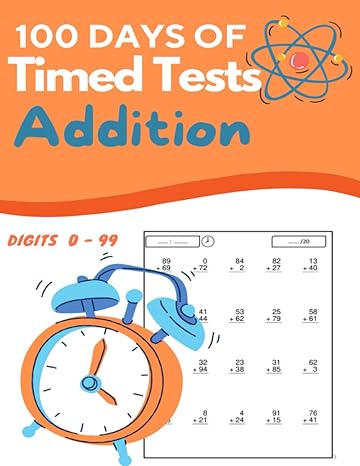 100 days of timed tests timed math tests addition practice math workbook grade 1 addition math practice