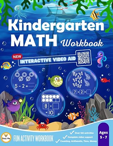 kindergarten math workbook with interactive video aid fun activity workbook for kindergarten and 1st grade