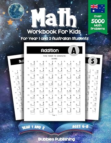 math workbook for year 1 and 2 australian students over 5000+ math problems 1st edition bubbles publishing