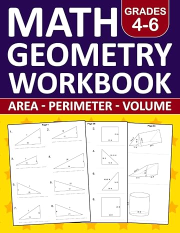 math geometry workbook for grades 4 6 area perimeter and volume geometry math practice workbook for 4th grade