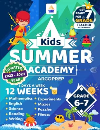 kids summer academy by argoprep grades 6 7 12 weeks of math reading science logic fitness and yoga online