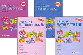 primary mathematics grade 6 set textbooks 6a and 6b workbooks 6a and 6b 1st edition  b003ayiela