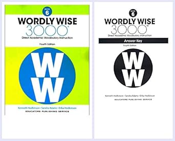 wordly wise 3000   student  + answer key set grade 6 4th edition  b073jyl1kf