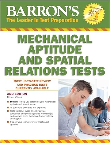 mechanical aptitude and spatial relations test 3rd edition joel wiesen 1438005709, 978-1438005706