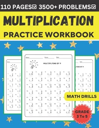 math drills multiplication practice workbook grades 3 4 and 5 basic multiplication workbook 3500 exercises