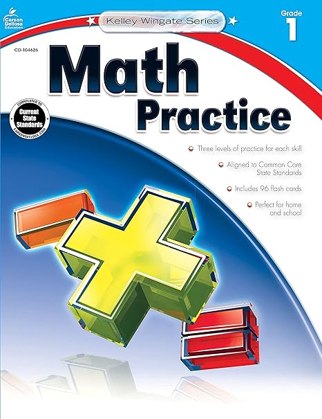 carson dellosa math practice grade 1 workbook 1st edition  1483804992