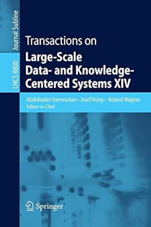 transactions on large scale data and knowledge centered systems xiv 2014 edition abdelkader hameurlain ,josef