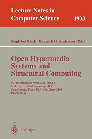 open hypermedia systems and structural computing 6th international workshop ohs 6 2nd international workshop