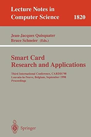 smart card research and applications third international conference cardis 98 louvain la neuve belgium