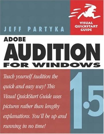 adobe audition 1 5 for windows 1st edition jeff partyka 0321247507, 978-0321247506