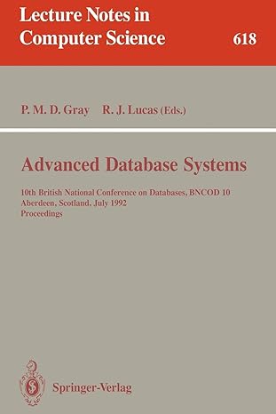 advanced database systems 10th british national conference on databases bncod 10 aberdeen scotland july 6 8