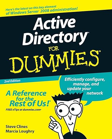 active directory for dummies 2nd edition steve clines ,marcia loughry 0470287209, 978-0470287200