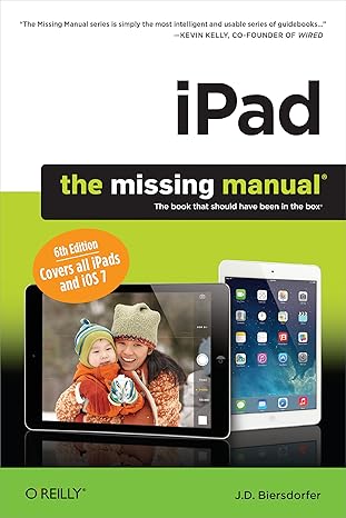 ipad the missing manual 6th edition j. d. biersdorfer 1449341802, 978-1449341800