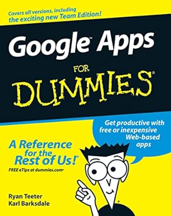 google apps for dummies 1st edition ryan teeter ,karl barksdale 0470189584, 978-0470189580