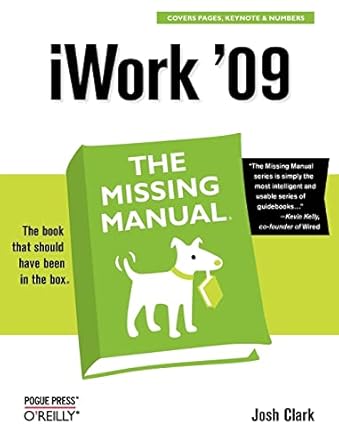 iwork 09 the missing manual 1st edition josh clark 0596157584, 978-0596157586