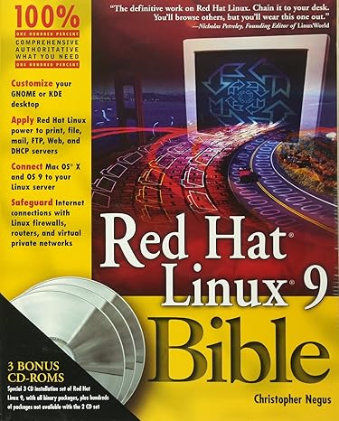 red hat linux 9 bible 1st edition christopher negus 0764539388, 978-0764539381