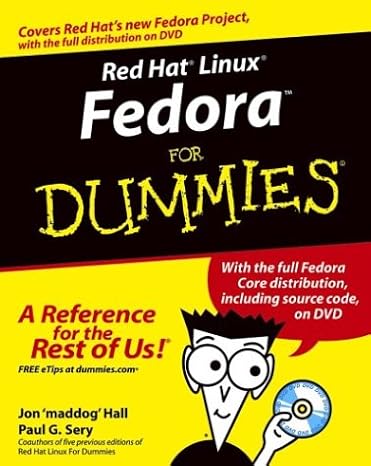 red hat linux fedora for dummies 6th edition jon hall ,paul g. sery 076454232x, 978-0764542329