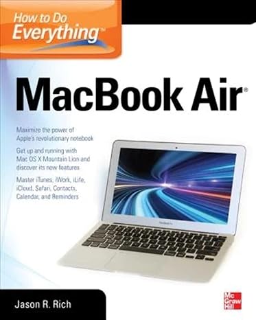 how to do everything macbook air 1st edition jason rich 0071802495, 978-0071802499