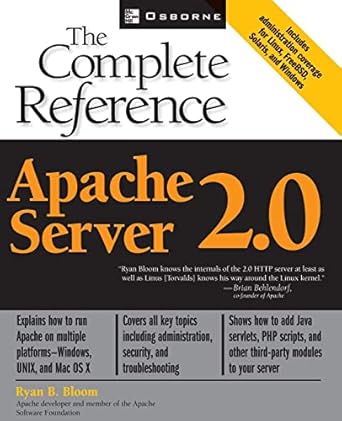 apache server 2 0 the complete reference 1st edition ryan b bloom 0072223448, 978-0072223446