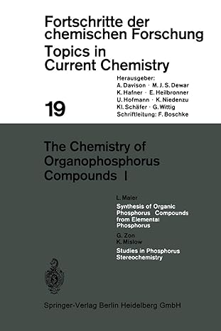 the chemistry of organophosphorus compounds i 1st edition l maier ,g zon ,k mislow 3540054588, 978-3540054580