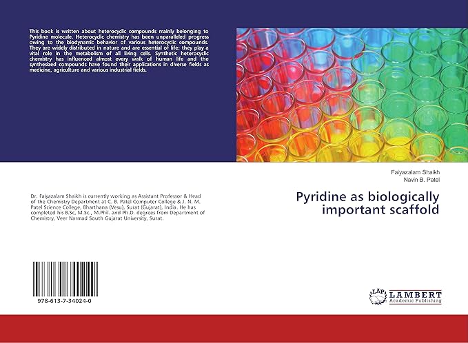 pyridine as biologically important scaffold 1st edition faiyazalam shaikh ,navin b patel 6137340244,