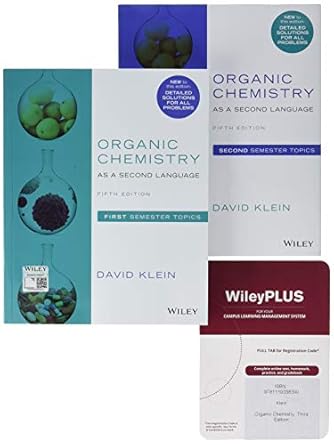 organic chemistry as a second language first and second semester topics 5e and organic chemistry 3e wileyplus