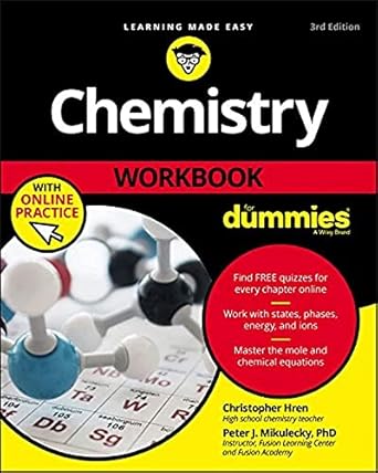 chemistry workbook for dummies with online practice 3rd edition chris hren ,peter j mikulecky 1119357454,