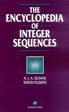 the encyclopedia of integer sequences 1st edition n j a sloane ,simon plouffe 1493301802, 978-1493301805