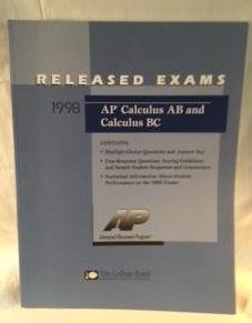 ap calculus ab bc released exam 1st edition college entrance examination board b000mtz0wm