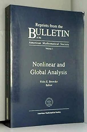 nonlinear and global analysis 1st edition felix e browder 0821885006, 978-0821885000