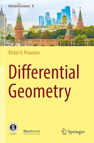 differential geometry 1st edition victor v prasolov ,olga sipacheva 3030922510, 978-3030922511