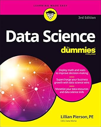 data science for dummies 3rd edition lillian pierson 1119811554, 978-1119811558