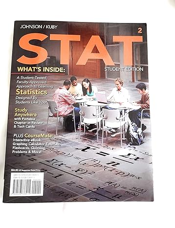 stat2 2nd edition robert r johnson ,patricia j kuby 0538738413, 978-0538738415