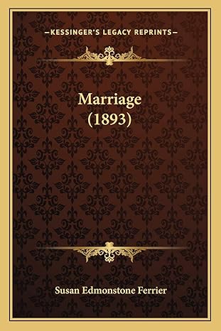 marriage 1st edition susan edmonstone ferrier 1165615835, 978-1165615834