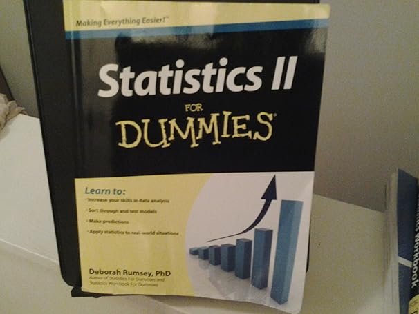 statistics ii for dummies 1st edition deborah j rumsey 0470466464, 978-0470466469