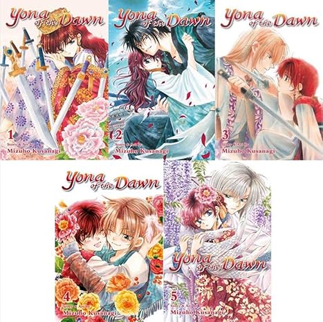 yona of the dawn series mizuho kusanagi vol 1 5 collection 5 book set 1st edition mizuho kusanagi