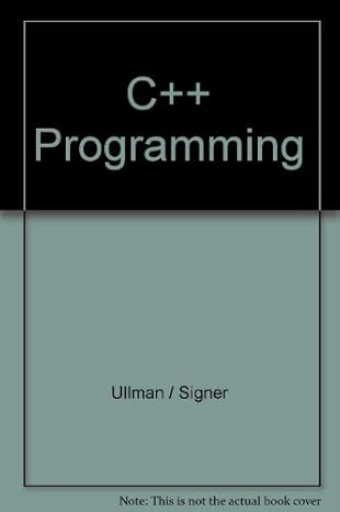 c++ programming 1st edition ullman / signer b001e0nkpm