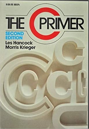 the c primer 2nd edition leslie, krieger morris. hancock 007025995x, 978-0070259959