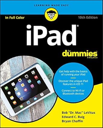 ipad for dummies 10th edition bob levitus ,edward c. baig ,bryan chaffin 1119417120, 978-1119417125